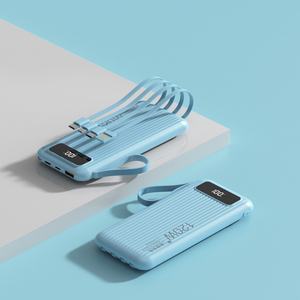 Banco de Energía Portátil de Carga Súper Rápida PD20W con Cable Integrado, 10000mAh, Fuente de Alimentación Móvil Ligera - Product Image 3