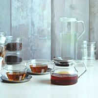 Mug de voyage en verre fait main, design classique et moderne, avec couvercle en acier inoxydable PUSH-PULL, compatible lave-vaisselle et micro-ondes, idéal pour les voyages