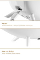 Diffuseur d'arômes électrique ultrasonique en plastique avec éclairage LED et humidificateur – Design de table, télécommande