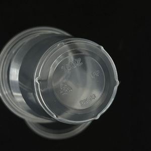 Gobelets à sauce jetables à paroi simple en PP PET transparent avec couvercles, différentes tailles pour restaurant, fête, traiteur, stockage de condiments - Product Image 1