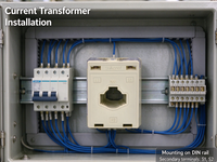 Transformateur de courant à noyau solide Acrel AKH-0.66 30I 125/5A classe 0.5 0.66kV CT pour compteur d'énergie