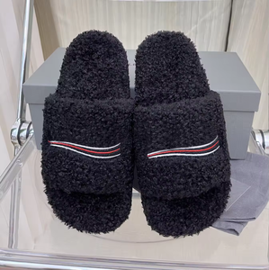 Designer Men's Women's Sliedes Fashion Fur Platform for Slippers with Embroidery <b>Warm</b> Slide Sandals <b>Shoes</b> Size 35-45 - Product Image 4