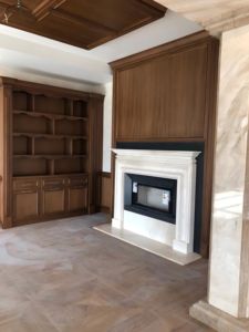 Nouveau produit, spécifications rétro classiques, ton noyer, marbre avec îlot, armoires de cuisine, villa, matériaux de haute qualité - Product Image 3