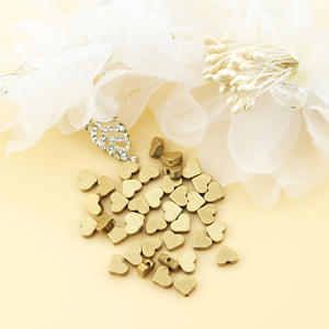 Cuentas de <span class=keywords><strong>Latón</strong></span> <span class=keywords><strong>en</strong></span> Forma de Corazón HP0189 con Orificio Recto, Accesorios para la Fabricación de <span class=keywords><strong>Joyería</strong></span>, Venta al por Mayor - Product Image 2