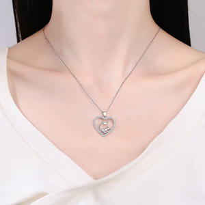 Collares de Zirconia con Colgante de Corazón de Melocotón con Letras del Alfabeto, Regalo para Mamá, Oferta 2026 - Product Image 2