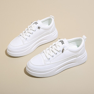 Sneakers Bianche con Plateau per <span class=keywords><strong>Donna</strong></span>, Comode <span class=keywords><strong>Scarpe</strong></span> Casual da Passeggio - Product Image 4