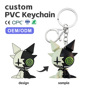 Porte-clés vierges promotionnels personnalisés Moon en PVC, thèmes Anime, <span class=keywords><strong>Spiderman</strong></span>, Kpop, Mini Gun, Pickleball, Shaker, Clavier, Fidget, de designer - Product Image 3