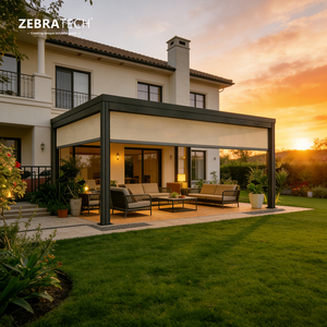 ระบบรางผ้าแบบแนวนอนที่ทนทานทันสมัยสำหรับม่านม้วนกลางแจ้งแบบใช้มอเตอร์พลังงานแสงอาทิตย์ รางซิป <span class=keywords><strong>ราคา</strong></span>โรงงานโดยตรง - Product Image 2