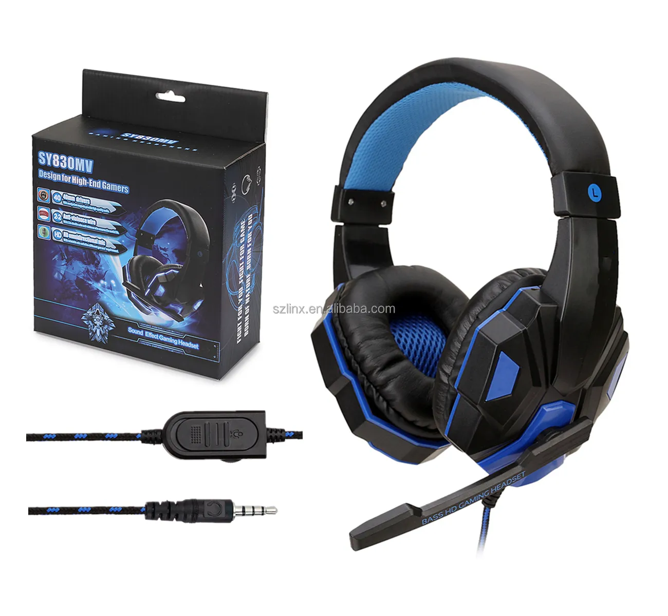 Kopfhörer Benutzer definierte Pro Audifonos Gamer Gaming PC Headset PS4 USB Surround Kopfhörer Computers piele mit Mikrofon