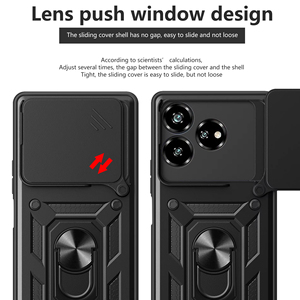 Fundas de TPU para Móvil con Anillo y Cámara Deslizante para <span class=keywords><strong>ZTE</strong></span> Blade V70 Max Music 4G Neo 3 2 Focus Pro 5G A75 A55 con Soporte a Prueba de Golpes - Product Image 3