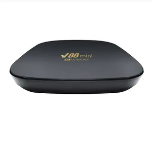 En ucuz Android Tv kutusu V88 MINI Allwinner H3 2.4G/5G Wifi 2GB 16GB Android 7.0 1080P siyah dört çekirdekli yangın Tv çubuk MINI PC 4k FCC