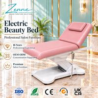 Fauteuil de beauté électrique, lit facial, dossier réglable en hauteur, télécommande filaire, capacité de charge de 200 kg, pour salon de beauté, spa, table de massage