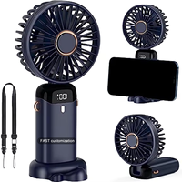 Nouveau Ventilateur Électrique à Main USB Pliable, Mini Portable, de Bureau, à Suspendre au Cou, Numérique, d'Aromathérapie - Vente en Gros