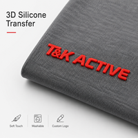 Étiquette thermocollante en silicone 3D au toucher doux, logo personnalisé en relief, patch autocollant lavable pour vêtements de sport et de loisirs