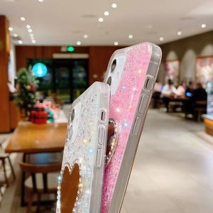 Custodia per cellulare con specchio glitterato per Iphone 11 12 13 Pro Max X Xs Xr 8 7 <span class=keywords><strong>Se</strong></span> <span class=keywords><strong>2020</strong></span> Bling paillettes custodia in Silicone per donna - Product Image 6