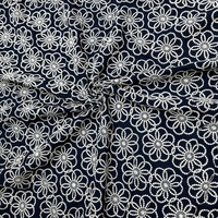 Tissu en dentelle florale en coton extensible 2024, broderie pour robes de soirée, maillots de bain et couture textile pour la maison