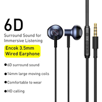 Untuk Suara Bass Dynamic Driver Earphone Olahraga In-Ear dengan Mikrofon Kabel 120cm Jack Aux 3.5mm untuk /iPhone 6/ MP3