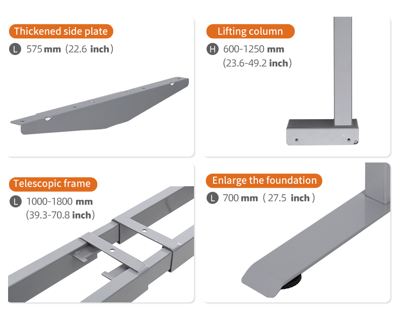 High Quality Ergonomic Autonomic Office Home Electric Height Adjustable Desk with Glass Desk Top
