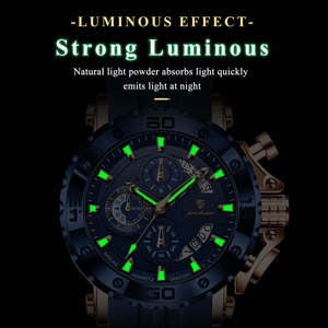 Reloj de Lujo para Hombre POEDAGAR 892, con Calendario, Correa de Silicona, Resistente al Agua, Luminoso, Deportivo, Reloj de Pulsera de Cuarzo Original para Hombre - Product Image 5