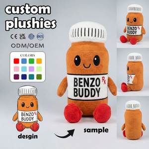 Fabricante de Peluches Personalizados, MOQ Bajo, Lindas Pantuflas de Peluche de Dibujos Animados con Orejas de Hoja Llorona, Mercancía de Cultura Misteriosa - Product Image 4