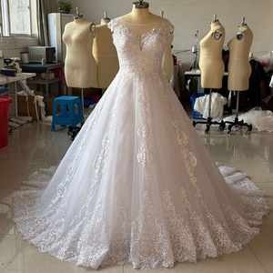 Nuovo Arrivo: Abito da Sposa in Pizzo Bianco Vintage di Alta Gamma, Stile Moderno, Scollo a V, Schiena Scoperta, Sexy, per Esportazione in Europa <span class=keywords><strong>e</strong></span> America - Product Image 4