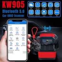 KONNWEI KW905 ELM327 inalámbrico BT5.0 OBD2 OBDII escáner de código de diagnóstico de motor de coche para herramienta de diagnóstico de coche