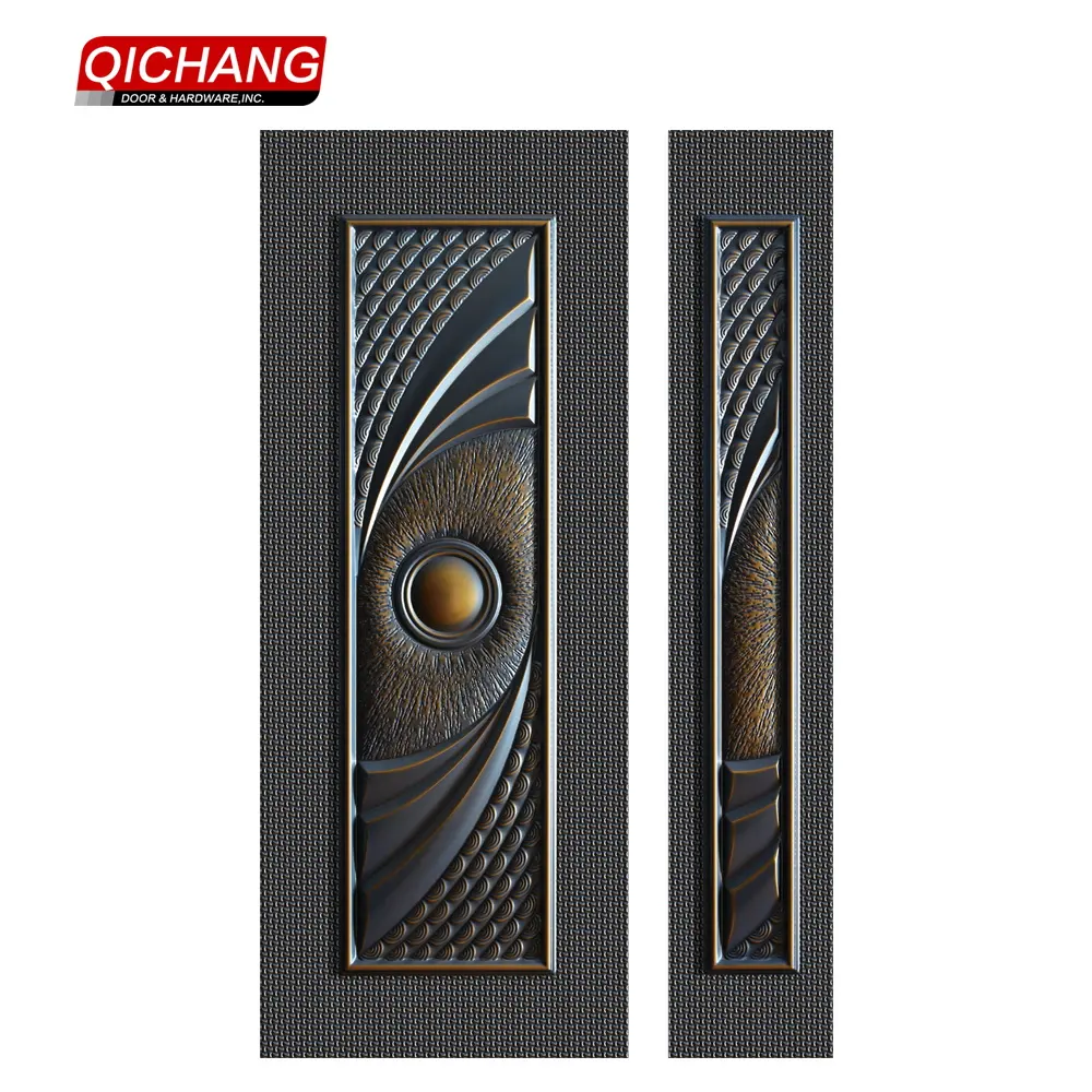 Diseño de puerta de metal al ras Qichang con tamaños de puerta de chapa de acero galvanizado