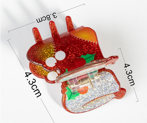 Snowman Santa Claus <b>Christmas</b> tree shoes <b>Christmas</b> <b>hat</b> <b>Christmas</b> clip hair clip cute cartoon - Product Image 3