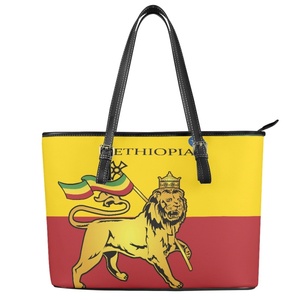 POD Dropship elegante bolso de mano para mujer Rastafari León patrón señora PU bolso - Product Image 4