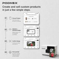 Imprimante UV intelligente automatique PodNEX AI A3 à plat pour coques de téléphone en plastique, porte-clés, étiquettes pour animaux, étuis pour AirPods et ornements