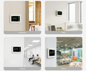 เซ็นเซอร์วัดคุณภาพอากาศแบบเลเซอร์ NDIR CO2 ความแม่นยำสูง อายุการใช้งานยาวนาน เครื่องทดสอบอากาศ 8-in-1 สำหรับ PM1.0/<span class=keywords><strong>2.5</strong></span>/10 VOCs บันทึกข้อมูล เครื่องวัดคุณภาพอากาศ - Product Image 5