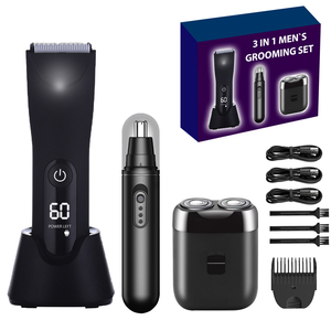 Recortadora de vello corporal eléctrica OEM lavable para hombres, depiladora, afeitadora, kit de cuidado de la barba - Product Image 2