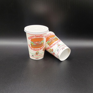 Gobelet en papier unique personnalisé imprimé écologique 12oz 16oz 22oz 30oz pour boissons froides, jus, boissons, 400ml avec couvercles pour fête, club, boutique, restaurant - Product Image 5