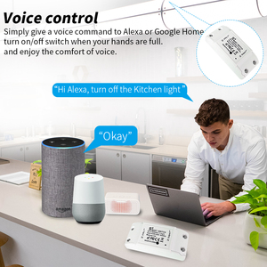 Dispositif intelligent pour la maison SIXWGH Cozylife Home Assistant 10A <span class=keywords><strong>WiFi</strong></span>, interrupteur contrôlé par la voix Alexa, compatible AC 110V/220V, pas de hub requis, <span class=keywords><strong>module</strong></span> à distance. - Product Image 4