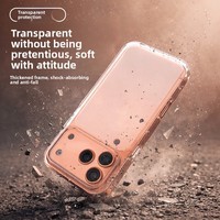 Pour I18e 17 Pro Max, coque souple transparente mate antichoc intégrale en TPU avec moulage par injection et design personnalisable