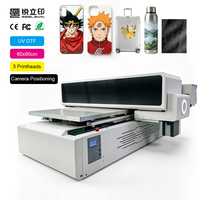 Impresora UV DTF Industrial 6090 para Carcasas de Teléfono, Botellas de Agua, Letreros Acrílicos, Adhesivos, Impresora Plana CMYKW con Barniz y Cámara CCD