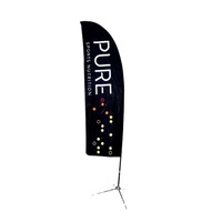 Drapeaux à plumes Eastern Signs 2m 3m 4m 5m, kit de bannières publicitaires promotionnelles personnalisées, supports de drapeaux