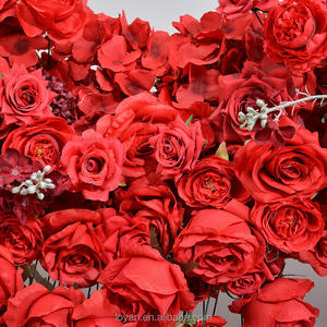 ハート型のウェディングアーチフラワー、白い布の背景、ハート型のフラワーアーチ、結婚式の装飾用、愛のハートアーチフラワー - Product Image 5