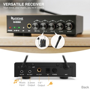 Microphone sans fil UHF Fifine K036A, microphone dynamique <span class=keywords><strong>portable</strong></span> pour karaoké, DJ, KTV, église, discours, studio, chant, enregistrement - Product Image 6