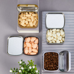 Высокое качество, жестяная коробка для конфет, металлическая жестяная коробка, металлическая жестяная коробка с откидной крышкой, черное белое золото, розовое золото - Product Image 2