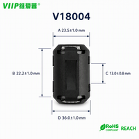 VIIP V18004 Noyau de ferrite à clipser |   Anneau magnétique anti-interférence EMC pour faisceau de câbles