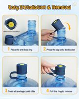 Bouchon réutilisable en silicone pour bouteilles d'eau de 2, 3, 4 et 5 gallons, couvercle de remplacement anti-fuite pour distributeur d'eau, vente en gros