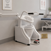 Équipement de levage de toilette assisté à commande électrique pour les personnes âgées, pour la routine quotidienne des toilettes