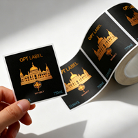 Étiquette de whisky en feuille d'or, estampage à chaud de luxe, papier texturé personnalisé, autocollant pour bouteille d'alcool, marque haut de gamme PT