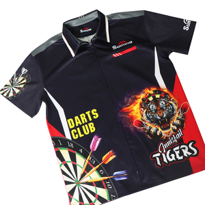 Camisetas de Dardos y Billar con Cierre Completo, Tejido de Poliéster, Disponibles en Varios Tamaños y Diseños, Colores Brillantes - Product Image 3