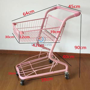 Sac à provisions en plastique pliable de chariot à caddies de chariot avec le chariot de centre commercial de roues - Product Image 1