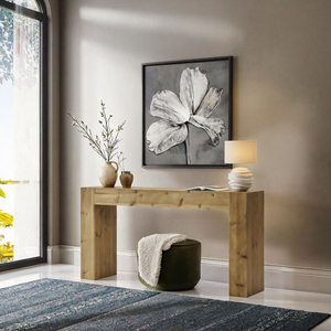 Table console moderne en bois massif, table étroite pour entrée, table de canapé, salon, chambre - Meubles - Product Image 2