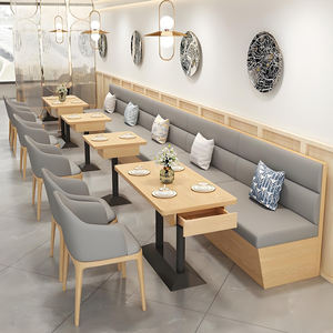 <span class=keywords><strong>McDonald</strong></span>-Banco de cuero de lujo para asientos, juego de sillas para hoteles, restaurantes, comedor al aire libre, café de mármol de grado comercial - Product Image 2