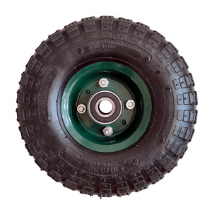 3.50-4 Rubber Pneumatic Wheel With Green Rim <b>For</b> Utility <b>Cart</b> <b>Tools</b> - Product Image 5
