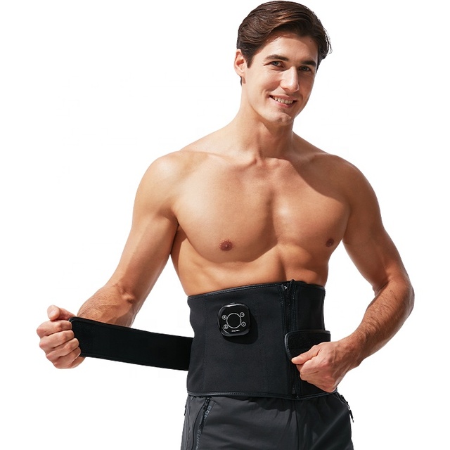 Home Use Wireless Electric Heat Belly Slimming Belt Fitness Waist Massage Machine with Fat Burning & Lumbar Tired Relax Features